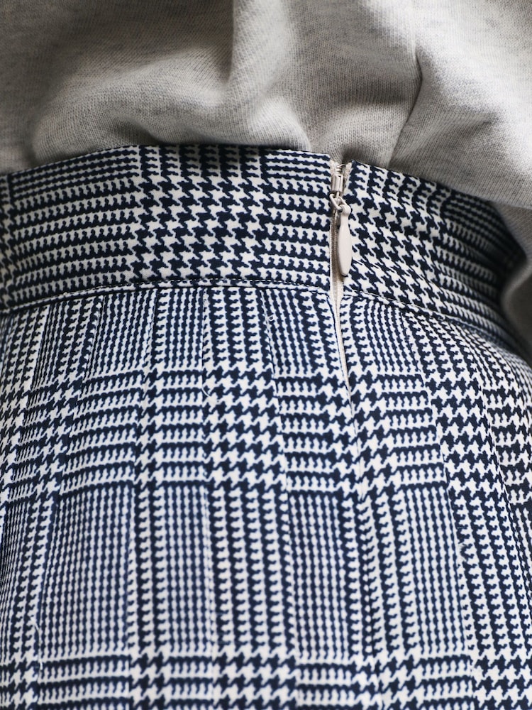 GANT Blue Check Print Pleated Skirt - Image 5 of 5