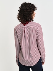 GANT Red Regular Poplin Striped 100% Cotton Shirt - Image 2 of 6