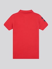 Красный - US Polo Assn. Футболка-поло для мальчиков 100% хлопок, игрок 3 - Изображение 7 из 9