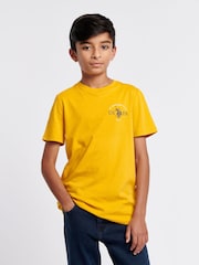 U.S. Polo Assn. Boys Orange 100% Cotton Back Graphic T-Shirt - صورة 1 من 9