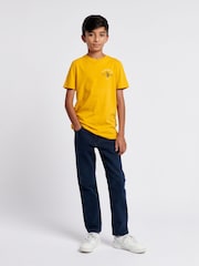 U.S. Polo Assn. Boys Orange 100% Cotton Back Graphic T-Shirt - صورة 3 من 9