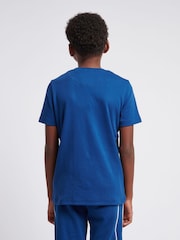 U.S. Polo Assn. Boys Blue 100% Cotton Piped Interlock T-Shirt - Image 4 of 7