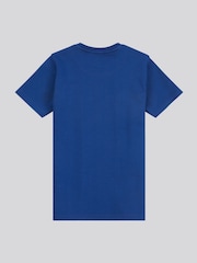 U.S. Polo Assn. Boys Blue 100% Cotton Piped Interlock T-Shirt - Image 6 of 7