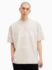 AllSaints Natural Biggy Short Sleeve Crew T-Shirt - Image 1 of 6