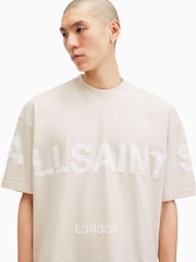 AllSaints Natural Biggy Short Sleeve Crew T-Shirt - Image 2 of 6