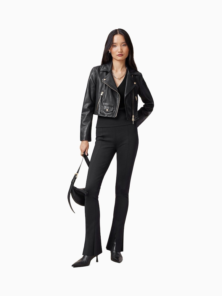 AllSaints Black Biker Jacket - Image 2 of 7 AllSaints Black Biker Jacket - Image 2 of 7