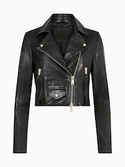 AllSaints Black Biker Jacket - Image 7 of 7