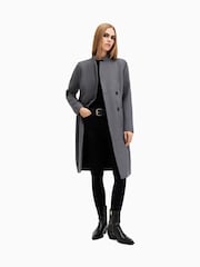 AllSaints Grey Sidney Coat - Image 2 of 9
