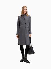 AllSaints Grey Sidney Coat - Image 5 of 9