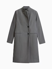 AllSaints Grey Sidney Coat - Image 8 of 9