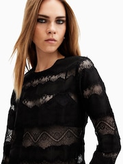 AllSaints Black Tiff Top - Image 3 of 8