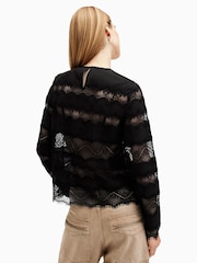 AllSaints Black Tiff Top - Image 7 of 8