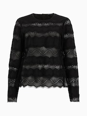 AllSaints Black Tiff Top - Image 8 of 8