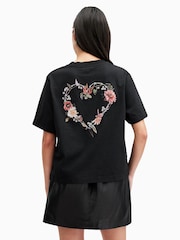 AllSaints Black Unity Lisa T-Shirt - Image 2 of 6