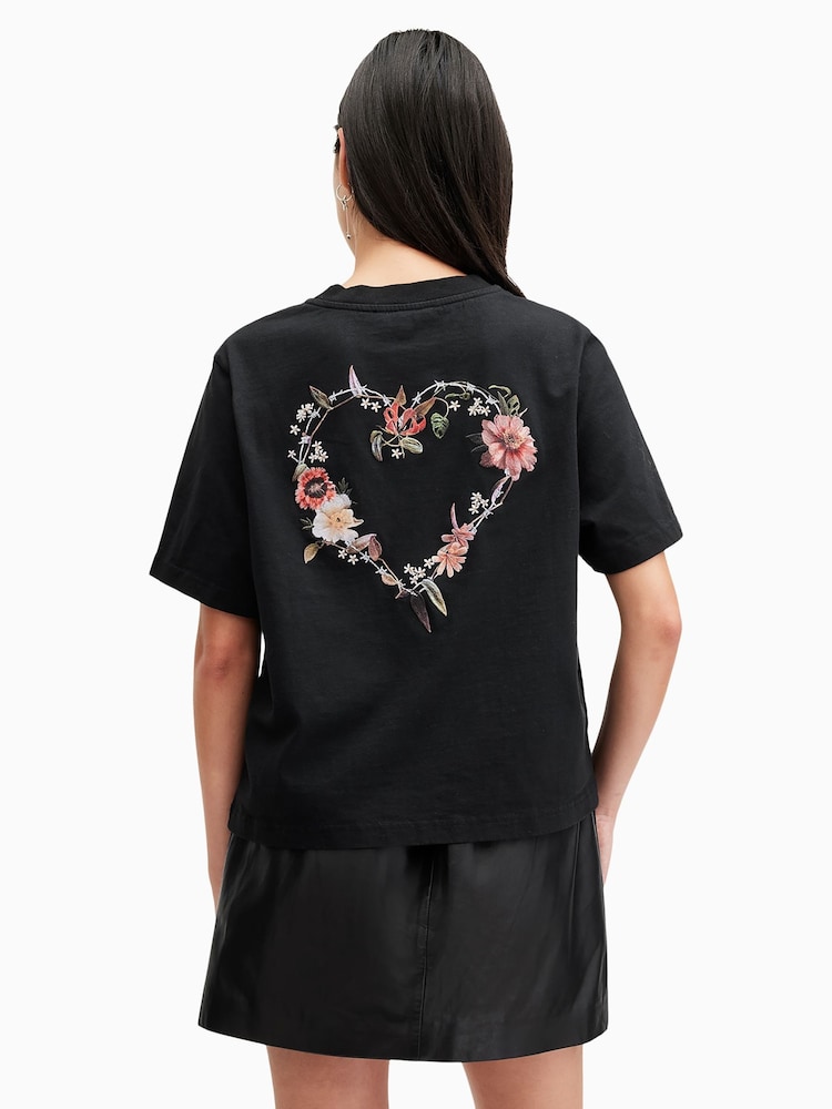 AllSaints Black Unity Lisa T-Shirt - Image 2 of 6