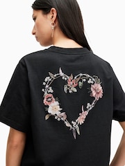 AllSaints Black Unity Lisa T-Shirt - Image 3 of 6