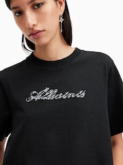 AllSaints Black Unity Lisa T-Shirt - Image 5 of 6