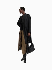 AllSaints Black Sidney Coat - Image 3 of 7