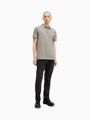 AllSaints Grey Reform Short Sleeve Polo Shirt - Image 3 of 5