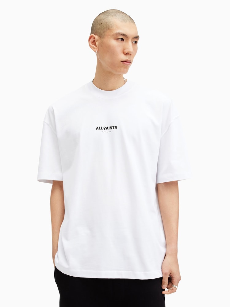AllSaints White Subverse Short Sleeve Crew T-Shirt - Image 1 of 6