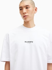 AllSaints White Subverse Short Sleeve Crew T-Shirt - Image 2 of 6
