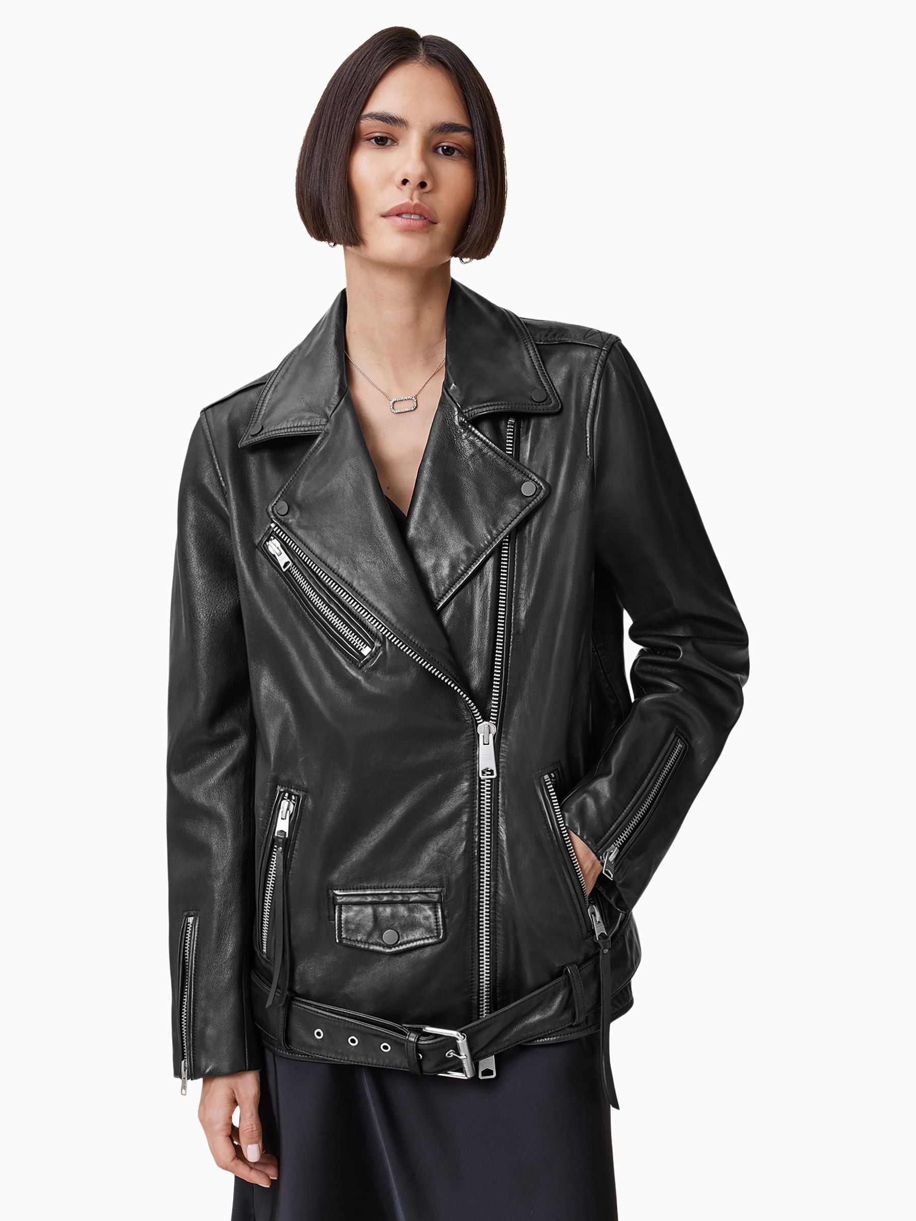 ALLSAINTS ブラック ライダースジャケット EXTRA SMALL AE5585s.jpg