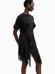 AllSaints Black Lana Lace 100% Cotton Dress - Image 4 of 9