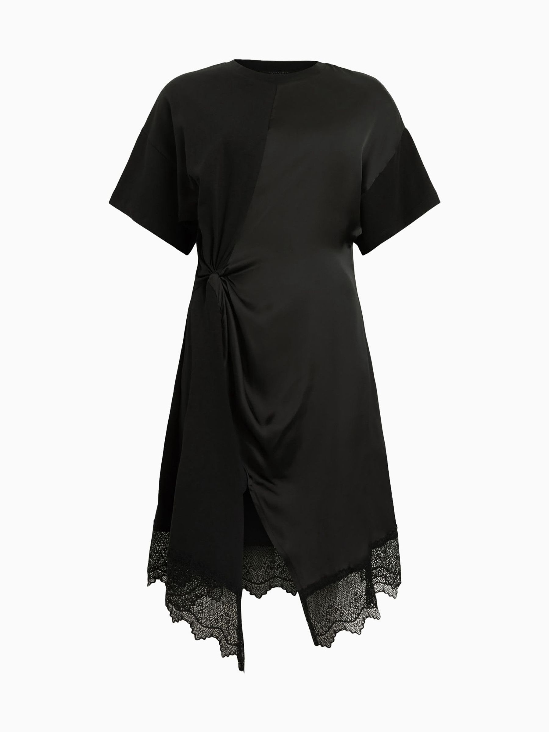 Buy AllSaints Black Lana Lace Trim Mini Dress from Next USA