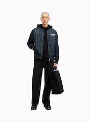 AllSaints Blue Underground Relaxed Fit Bomber Jacket - Image 3 of 10