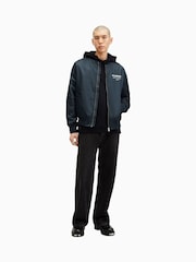 AllSaints Blue Underground Relaxed Fit Bomber Jacket - Image 7 of 10