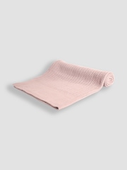 JoJo Maman Bébé Pink Woven Cellular Blanket - Image 1 of 2