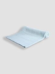 JoJo Maman Bébé Blue Woven Cellular Blanket - Image 1 of 2