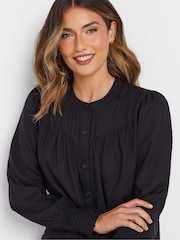 Long Tall Sally Black Long Sleeve Yoke Shirred Cuff Blouse - Image 4 of 5
