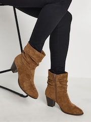 Long Tall Sally Natural Western Ankle Boots - Image 1 of 5