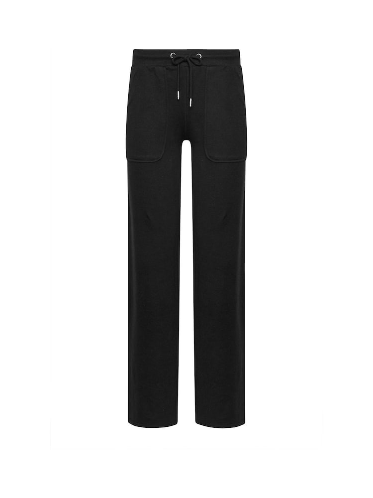 Long Tall Sally Black Patch Pocket Wide Leg Joggers - Image 5 of 5