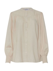 Long Tall Sally Cream Long Sleeve Yoke Shirred Cuff Blouse - Image 5 of 5