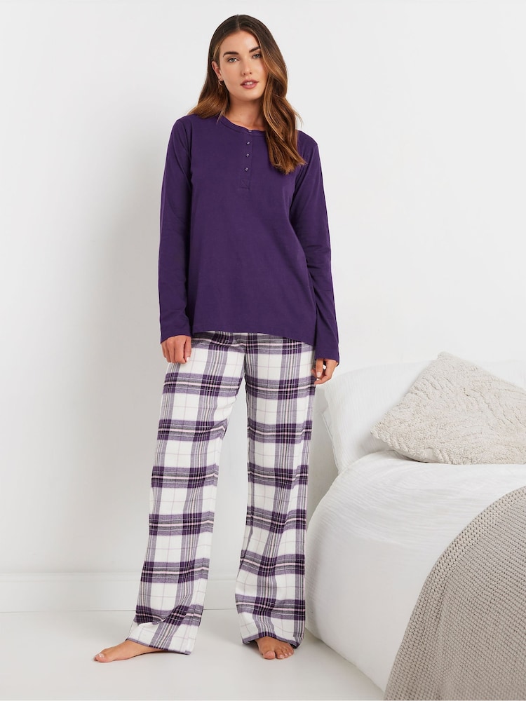 بنطلون بيجامة رياضي بنمط مربعات من Long Tall Sally - صورة 1 من 5
