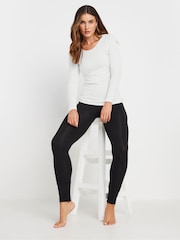 Long Tall Sally White Pointelle Thermal Long Sleeve Top - Image 2 of 5