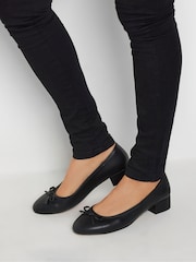 Long Tall Sally Black Heeled Ballet shoes - Image 1 of 5
