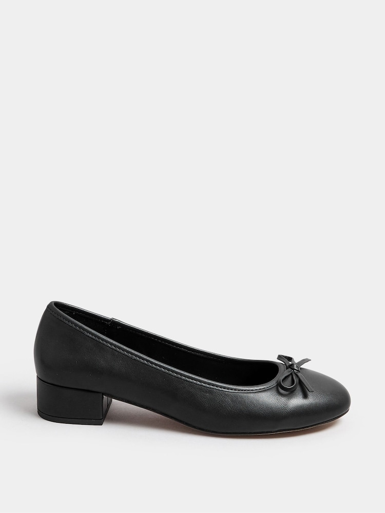 Long Tall Sally Black Heeled Ballet shoes - Image 2 of 5