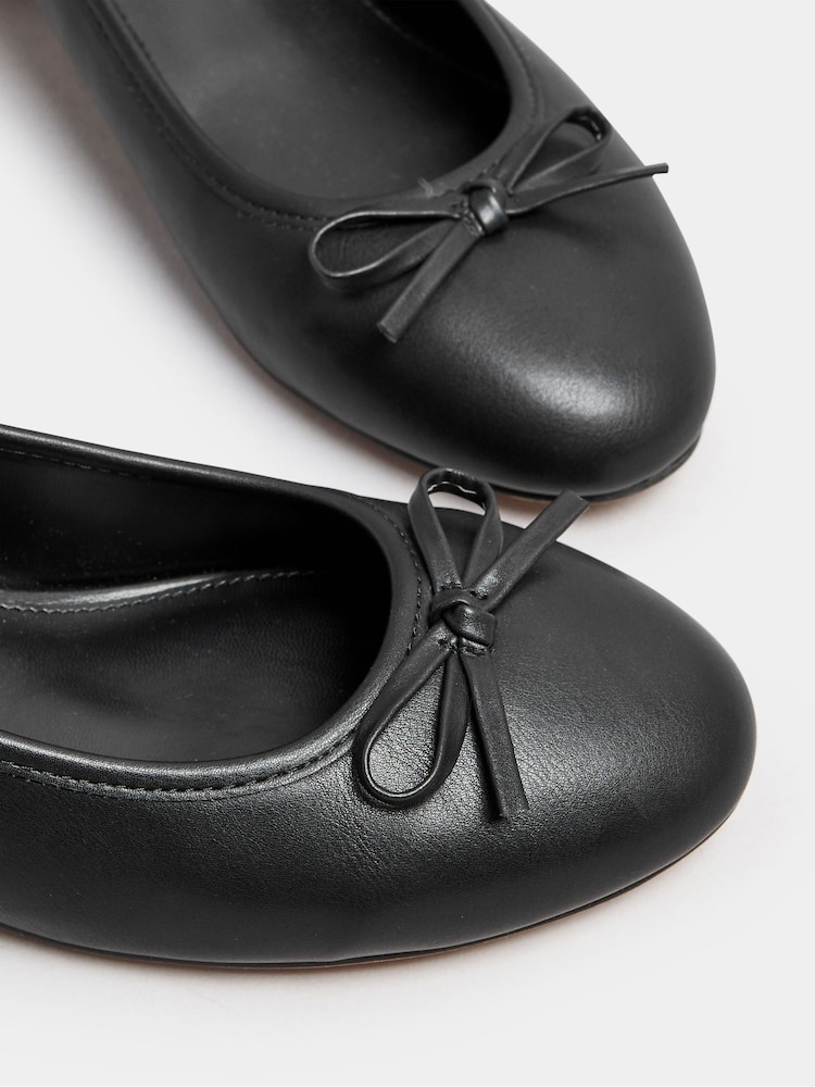Long Tall Sally Black Heeled Ballet shoes - Image 5 of 5
