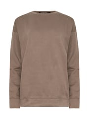 Long Tall Sally Natural Crew Neck Sweatshirt - Image 5 of 5