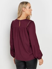 Long Tall Sally Pink Bib Frill Woven Blouse - Image 3 of 5
