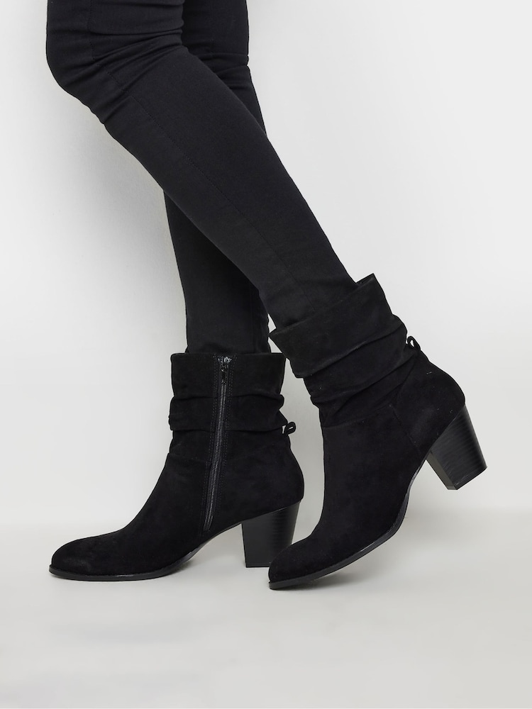 Long Tall Sally Black Western Ankle Boots - Image 1 of 5
