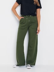Long Tall Sally Green Patch Pocket Wide Leg Joggers - Image 2 of 5