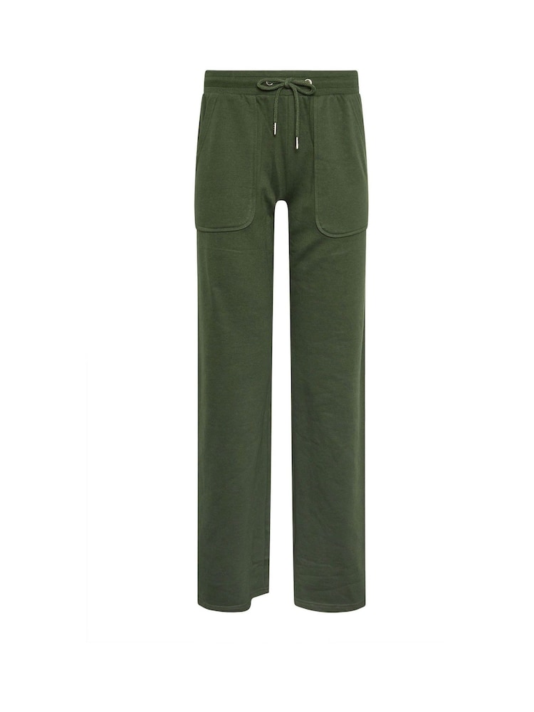 Long Tall Sally Green Patch Pocket Wide Leg Joggers - Image 5 of 5