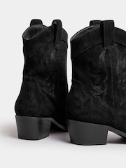 Long Tall Sally Dark black Western Stitch Detail Boots - Image 5 of 5