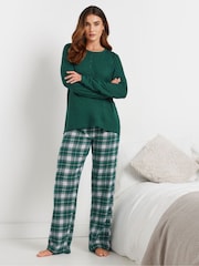 بنطلون بيجامة رياضي بنمط مربعات من Long Tall Sally - صورة 1 من 5