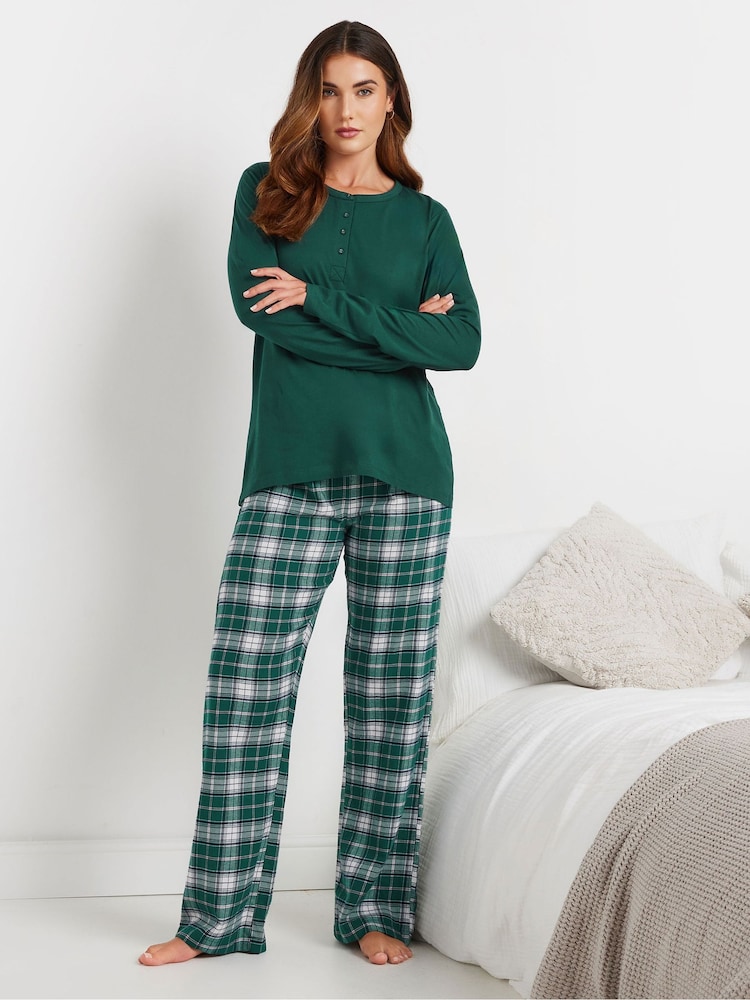 بنطلون بيجامة رياضي بنمط مربعات من Long Tall Sally - صورة 1 من 5