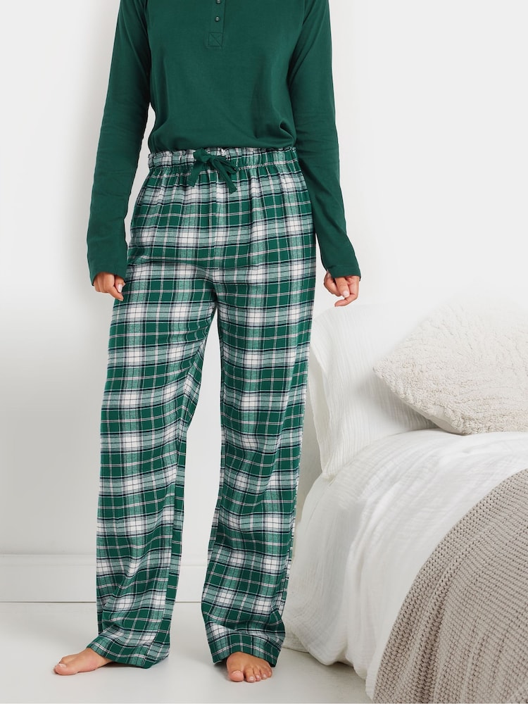 بنطلون بيجامة رياضي بنمط مربعات من Long Tall Sally - صورة 2 من 5